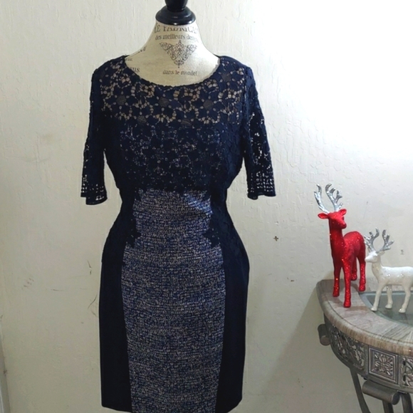 ANTONIO MELANI Dresses & Skirts - Antonio Malani Navy Blue Dress Size 10